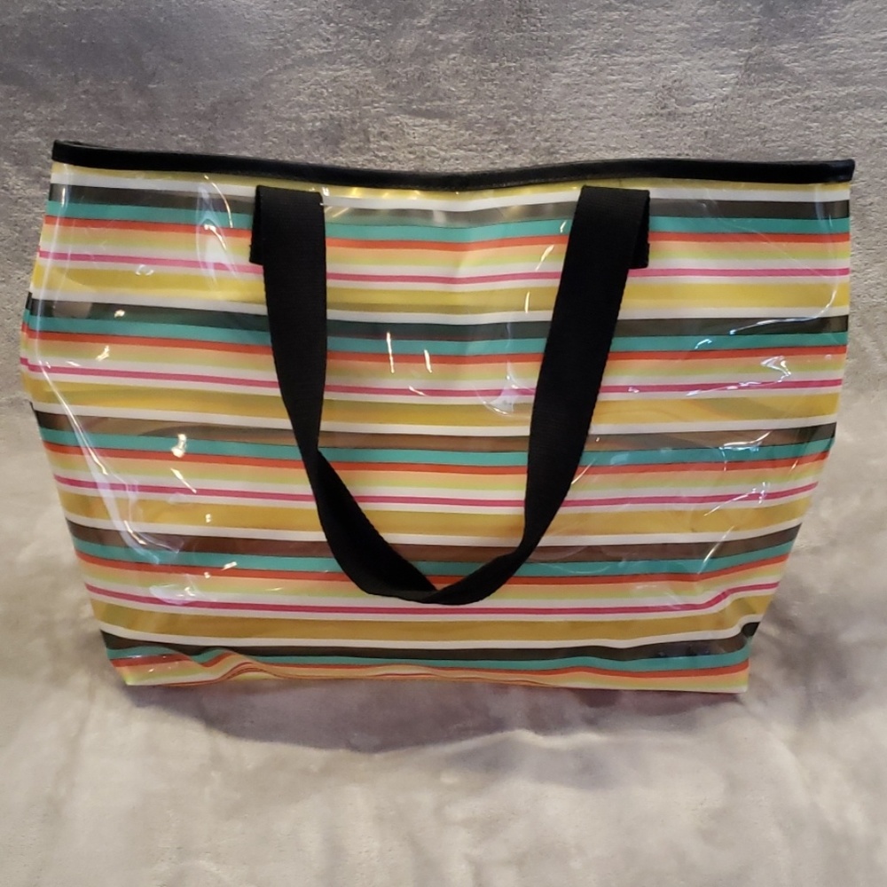 Mossimo supply co. Striped plastic beach bag.